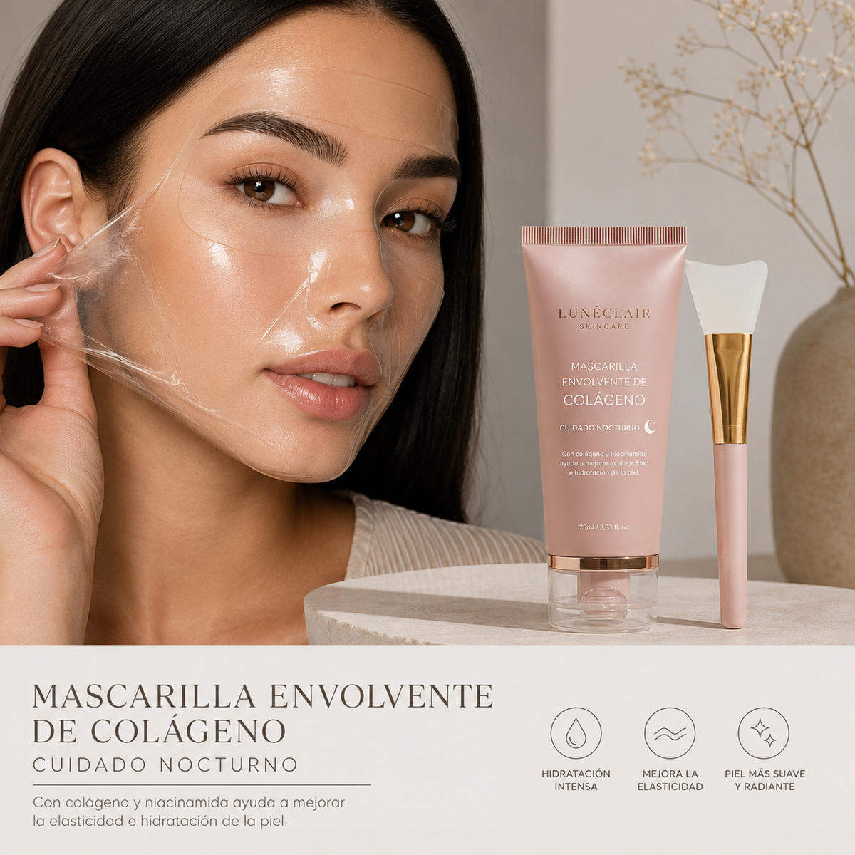 Mascarilla Envolvente de Colágeno - Cuidado  Nocturno Intensivo